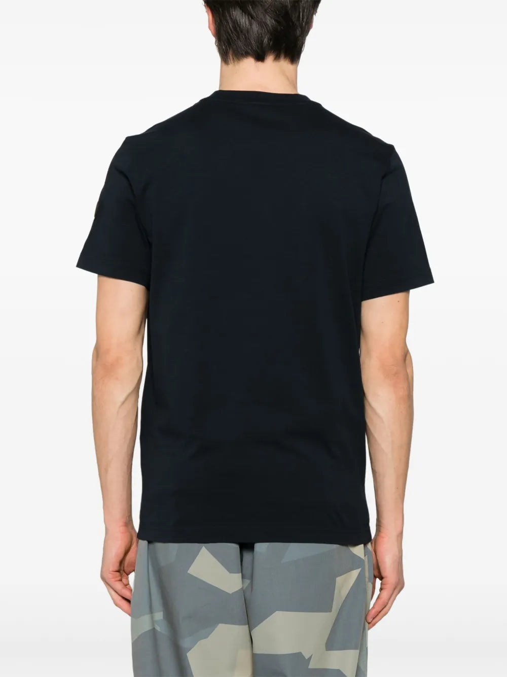 T-Shirts Verblasstes Logo T-Shirt Moncler Dunkelblau Homme