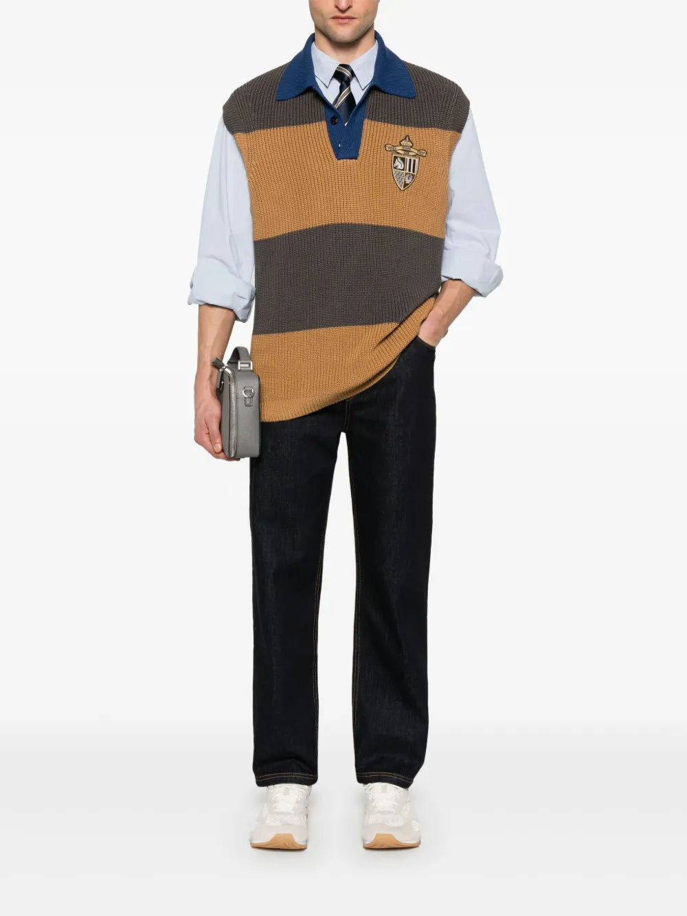 Polos Polo sans manches Fendi Marron Homme