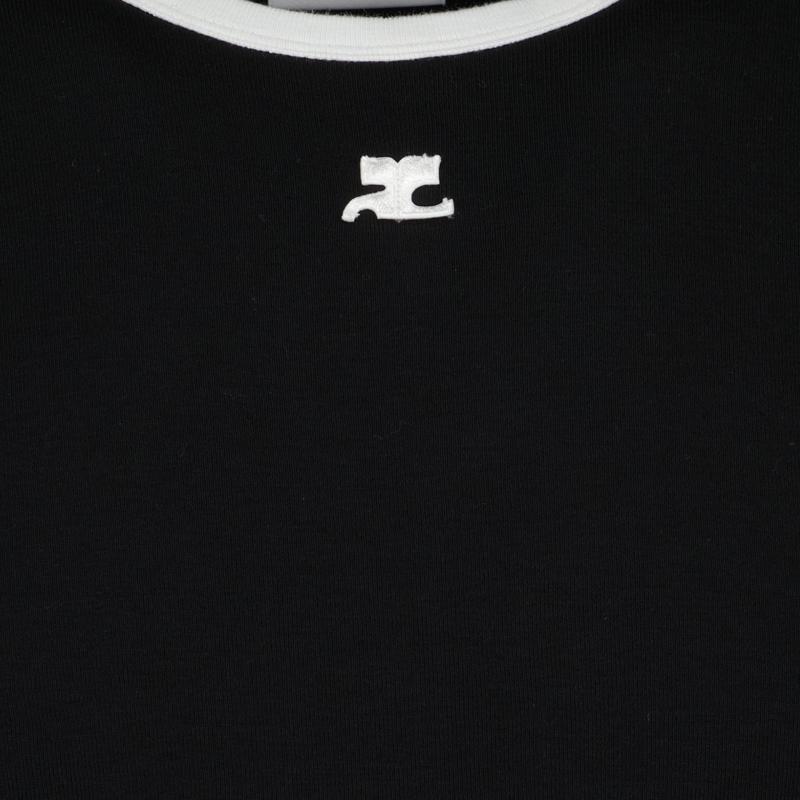 T-shirts T-shirt signature contrasté Courrèges Noir Homme