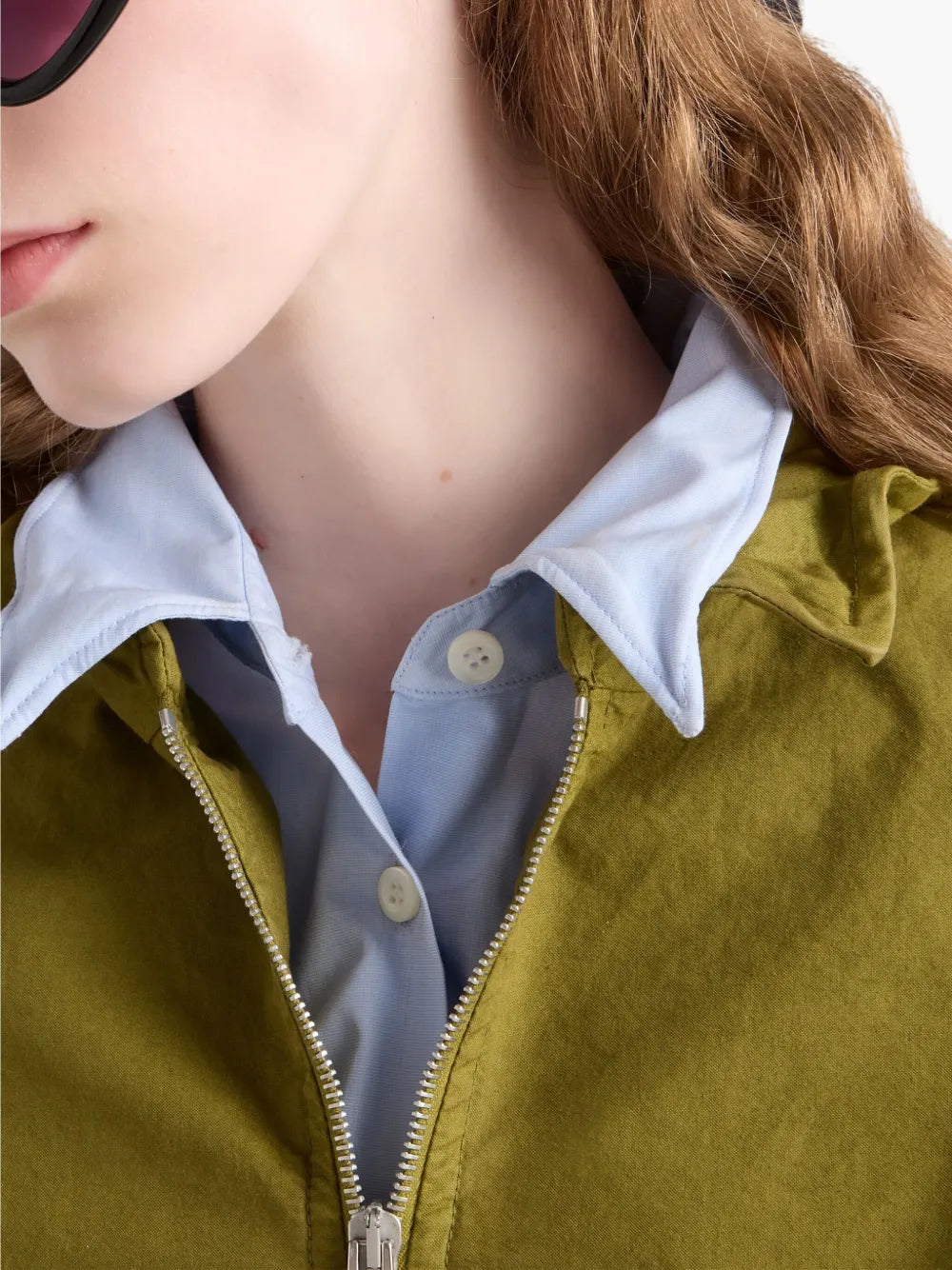 Sweatshirts Veste en popeline Prada Kaki Femme