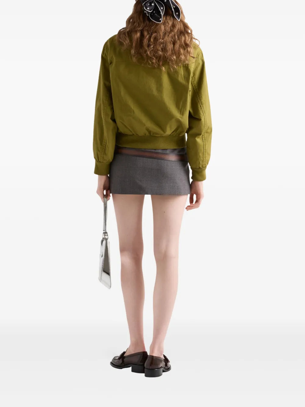 Sweatshirts Veste en popeline Prada Kaki Femme