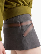 Gonne Gonna mini con cintura Prada Grigio Femme