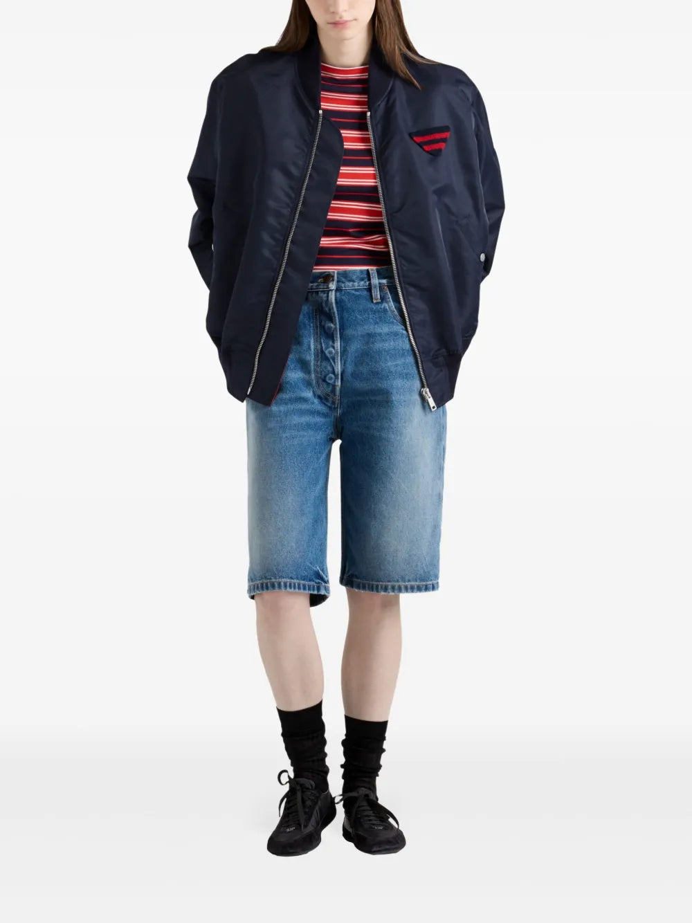 Shorts Short en jean Prada Bleu Femme