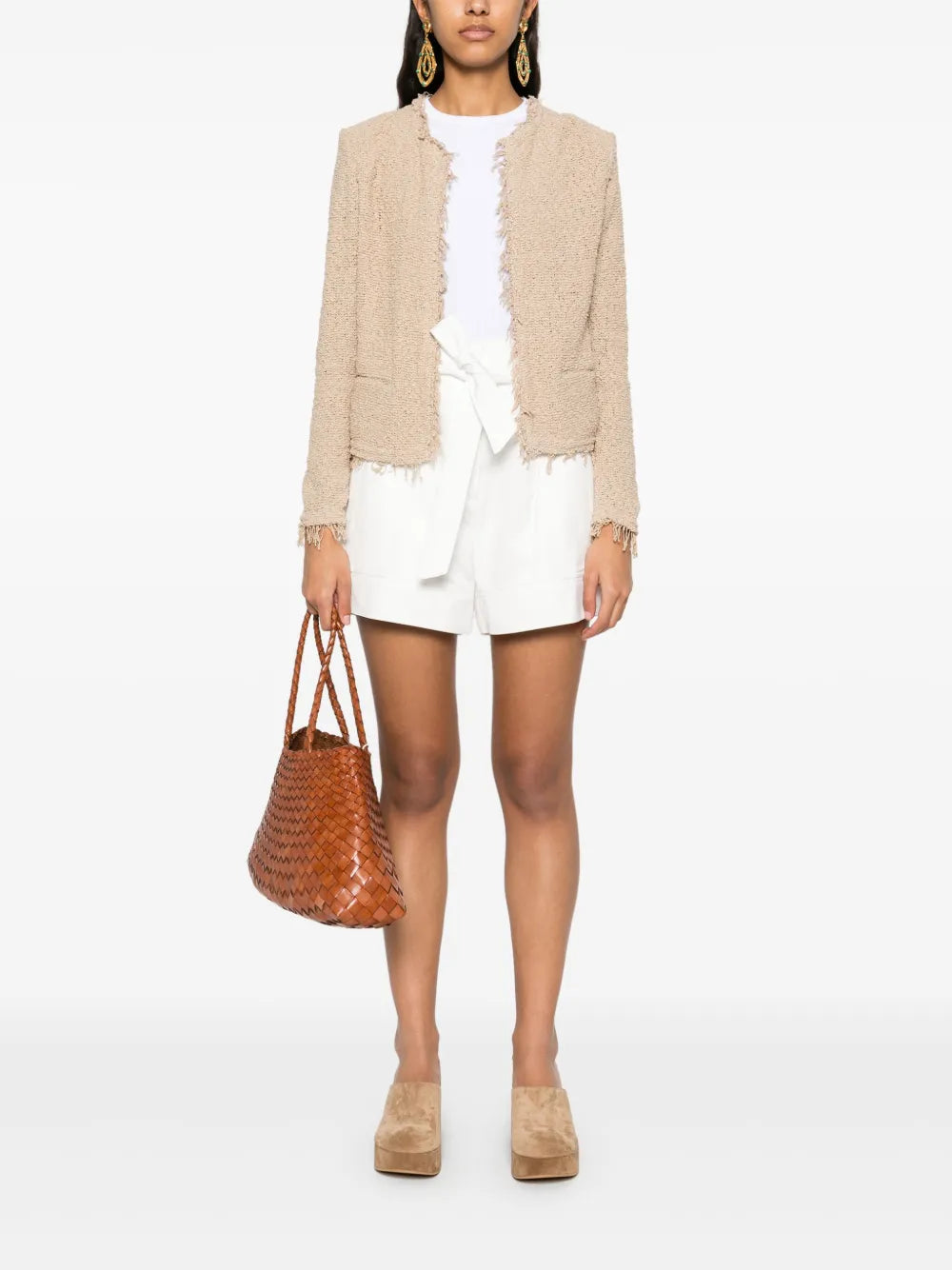 Shorts Shorts Hanno con Nudo Iro Blanco Femme