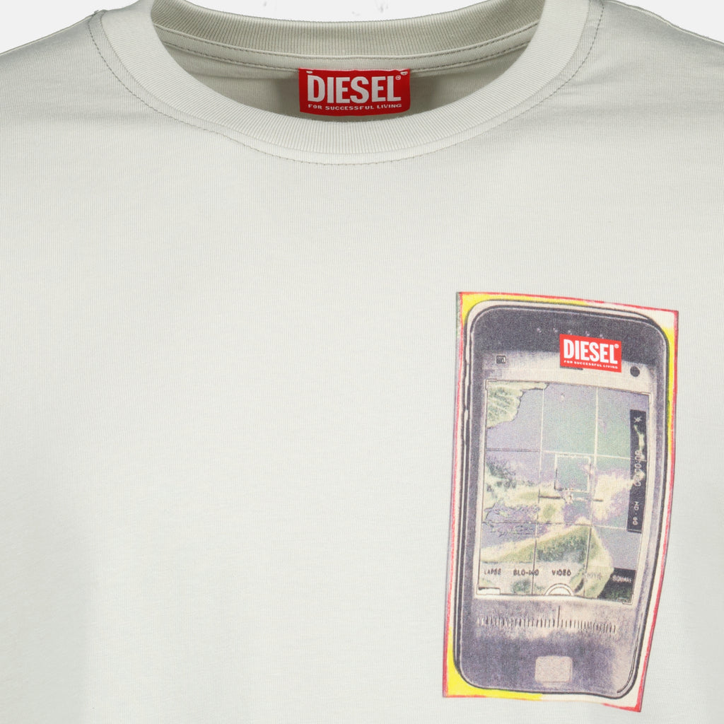 Image de l'article T-shirt T-Adjust gris de la marque Diesel pour Homme - Saison Printemps-Été 2026 - Vue détaillée_2