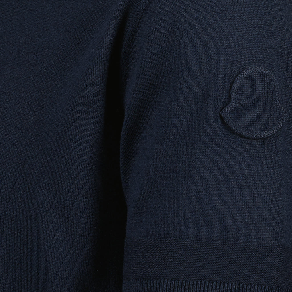Maille Pull à manches courtes Moncler Bleu foncé Homme