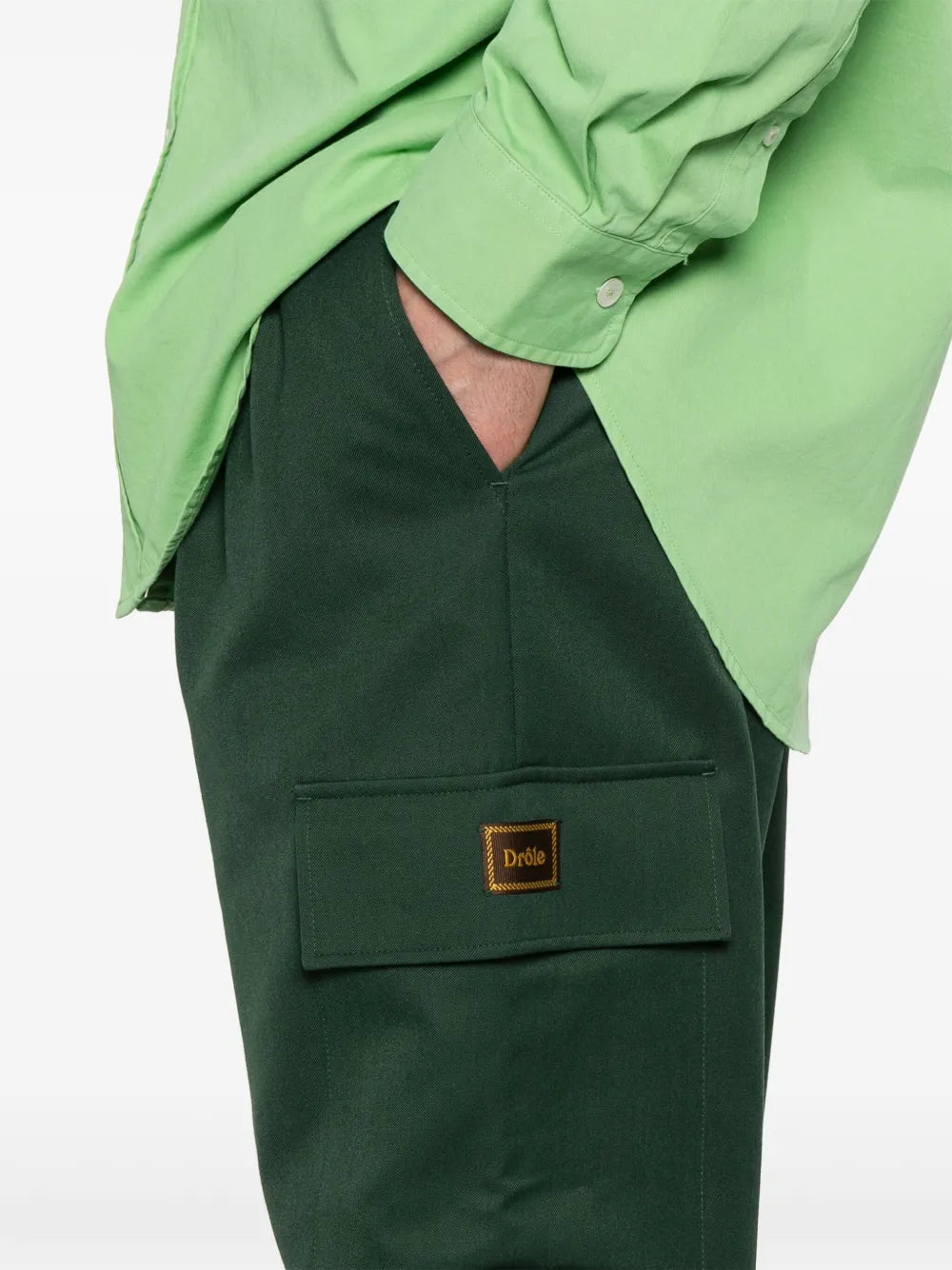 Pantalons Pantalon cargo en laine Drole De Monsieur Vert Homme