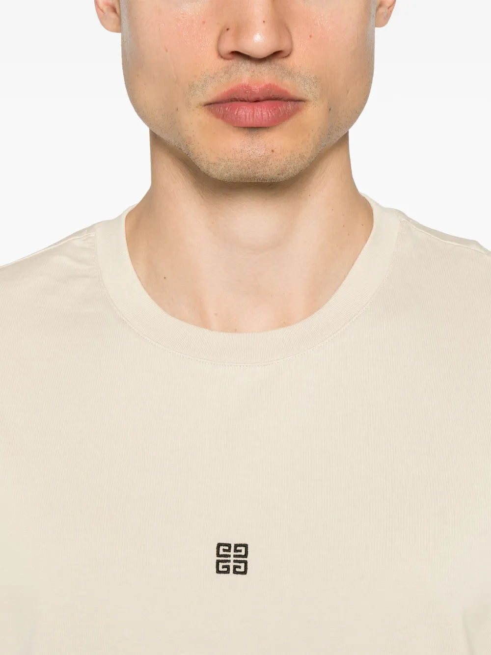 T-shirts 4G Embroidered T-Shirt Givenchy Beige Homme