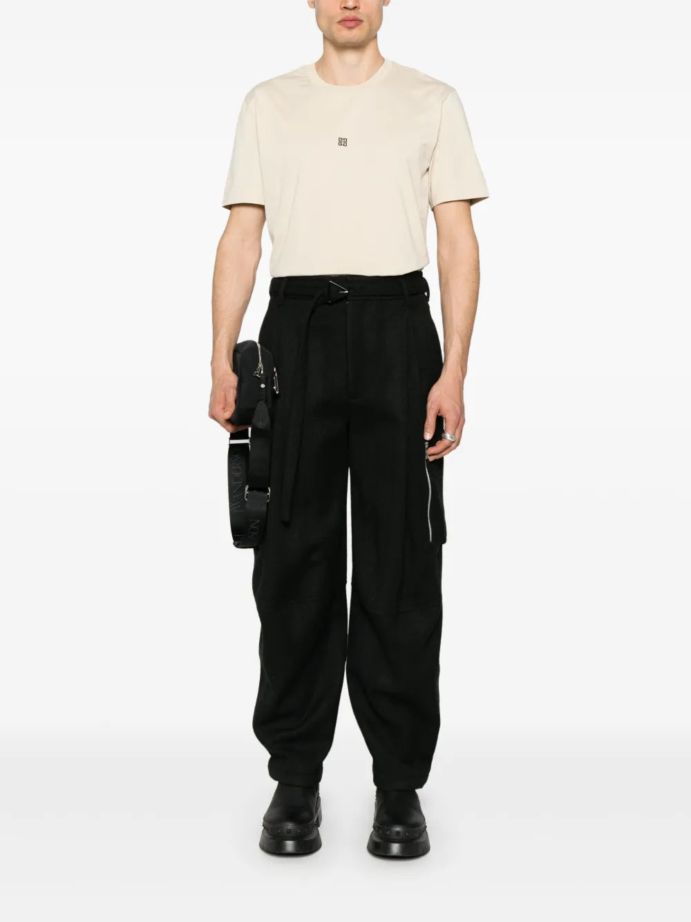 T-shirts 4G Embroidered T-Shirt Givenchy Beige Homme