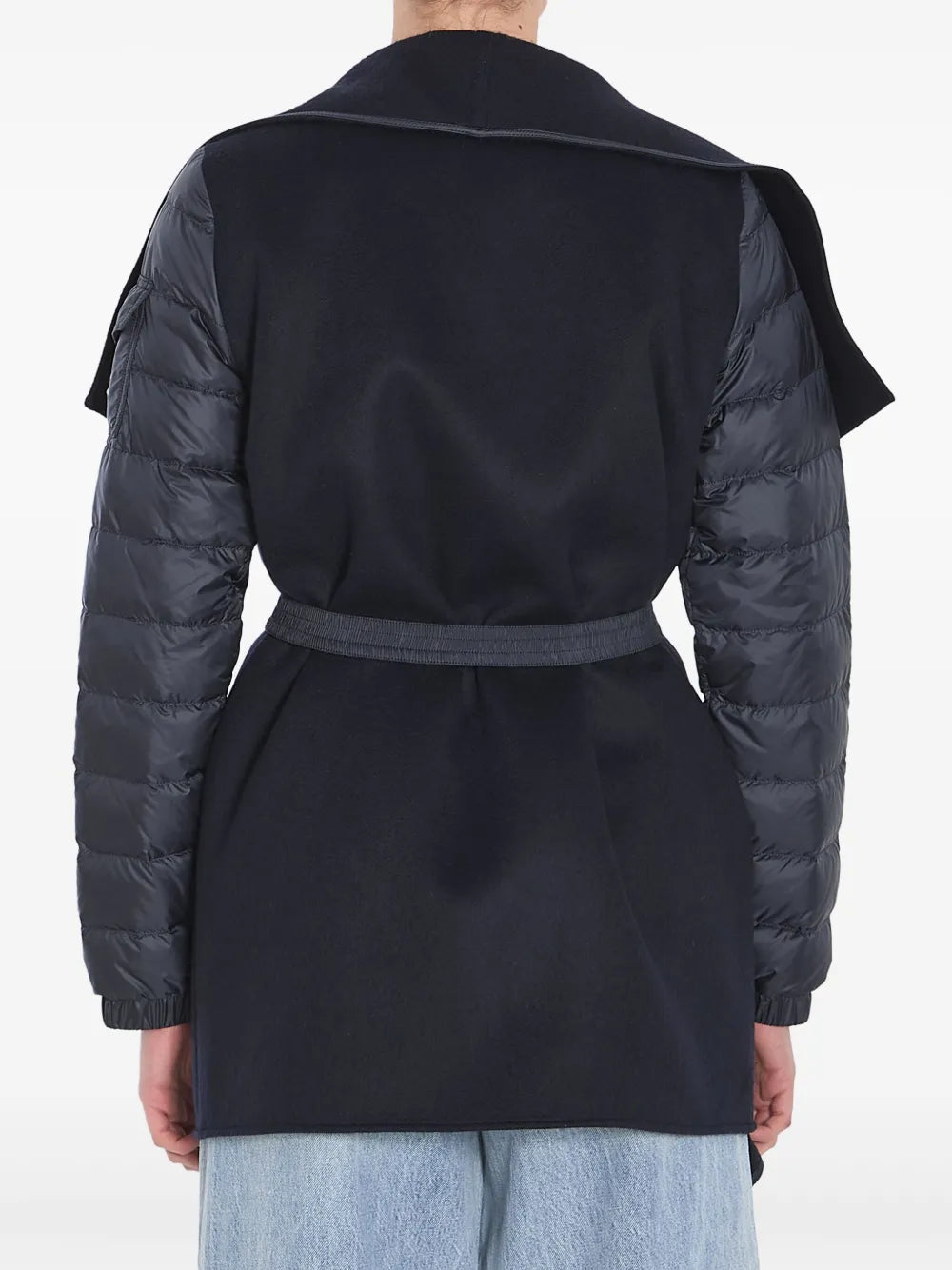 Vestes Cape en laine matelassée Moncler Bleu foncé Femme