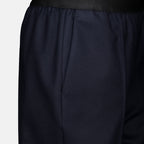 Pantalons Gerade Navy Wollhose Mm6 Bleu foncé Femme