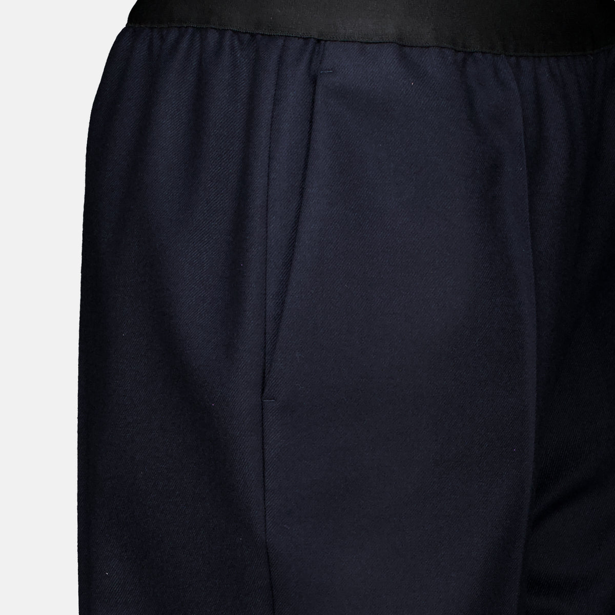 Pantalons Gerade Navy Wollhose Mm6 Bleu foncé Femme