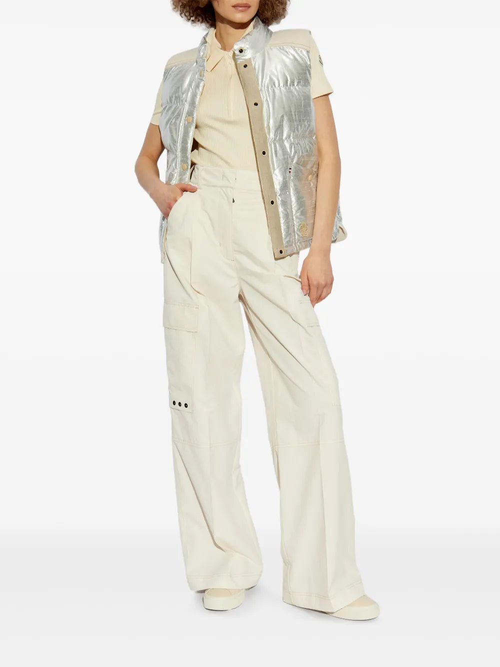 Vestes Doudoune sans manche Pinchot Moncler Grenoble Argenté Femme