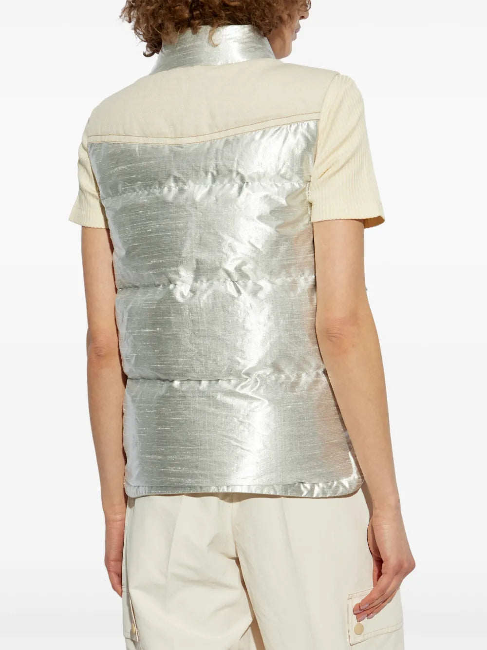 Vestes Doudoune sans manche Pinchot Moncler Grenoble Argenté Femme