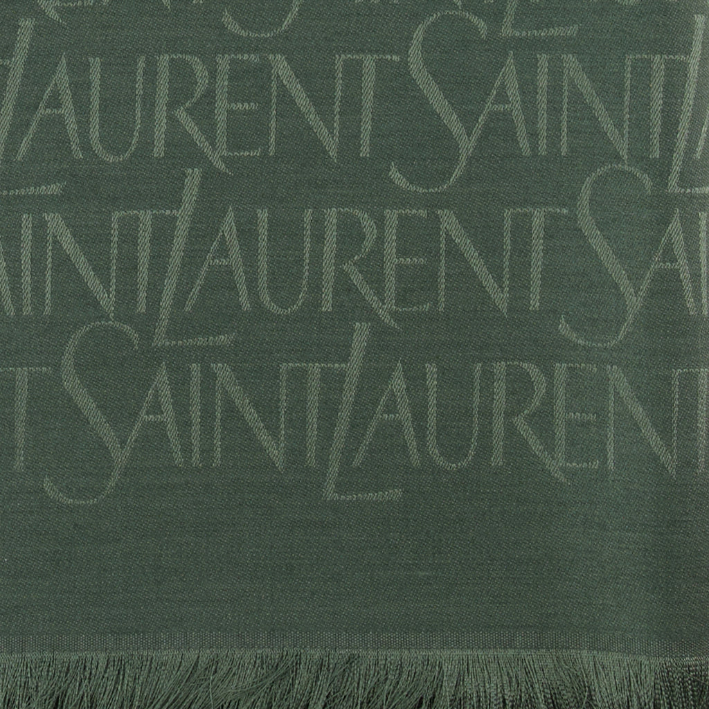 Écharpes, foulards et gants Chal em Verde com Estampa em Lã e Seda Saint Laurent Vert Homme
