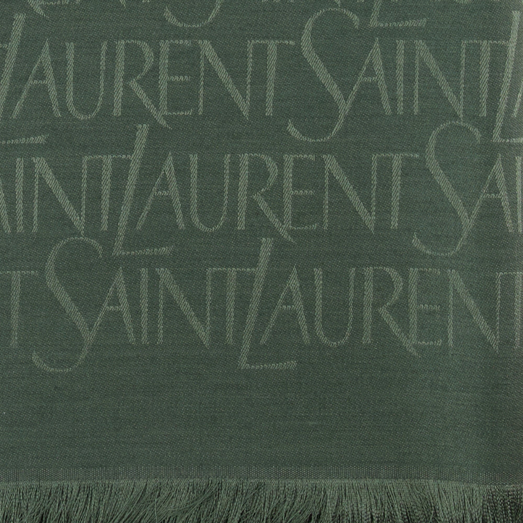 Écharpes, foulards et gants Chal em Verde com Estampa em Lã e Seda Saint Laurent Vert Homme