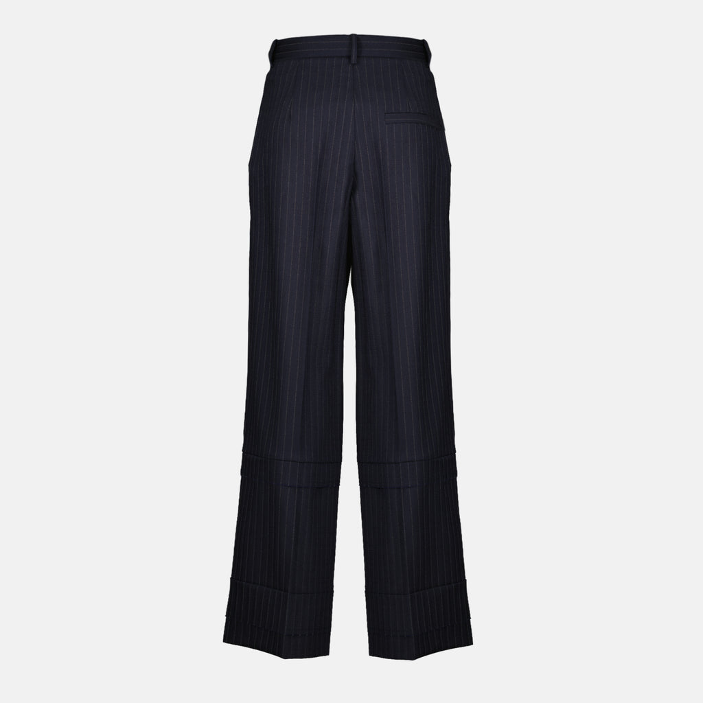 Image de l'article Pantalon à rayures Linden de la marque Khaite pour Femme - Saison Printemps-Été 2026 - Vue de Dos