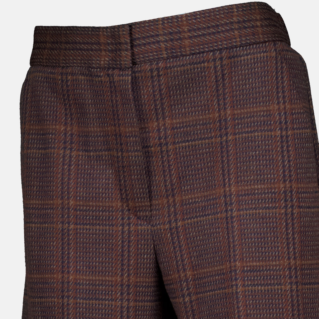 Pantalons Karierteweite Hosen Max Mara Marron Femme