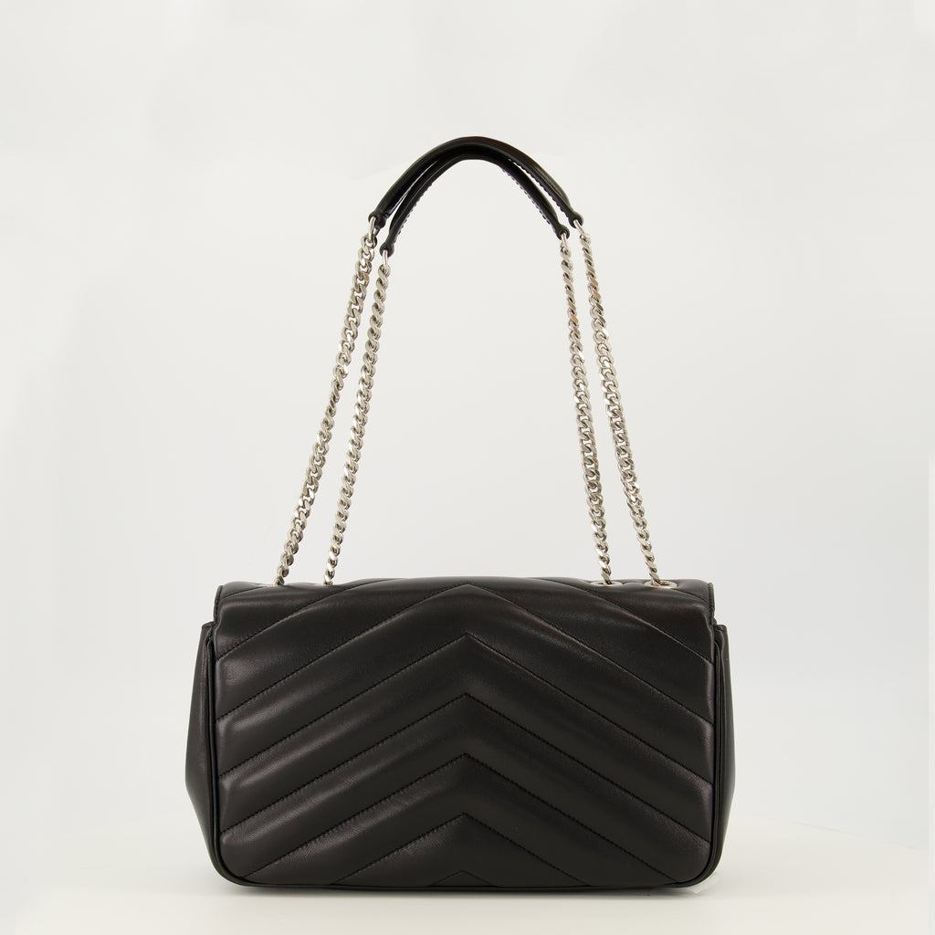 Sacs à main et épaule ルル 中型 ブラック レザー バッグ Saint Laurent Noir Femme