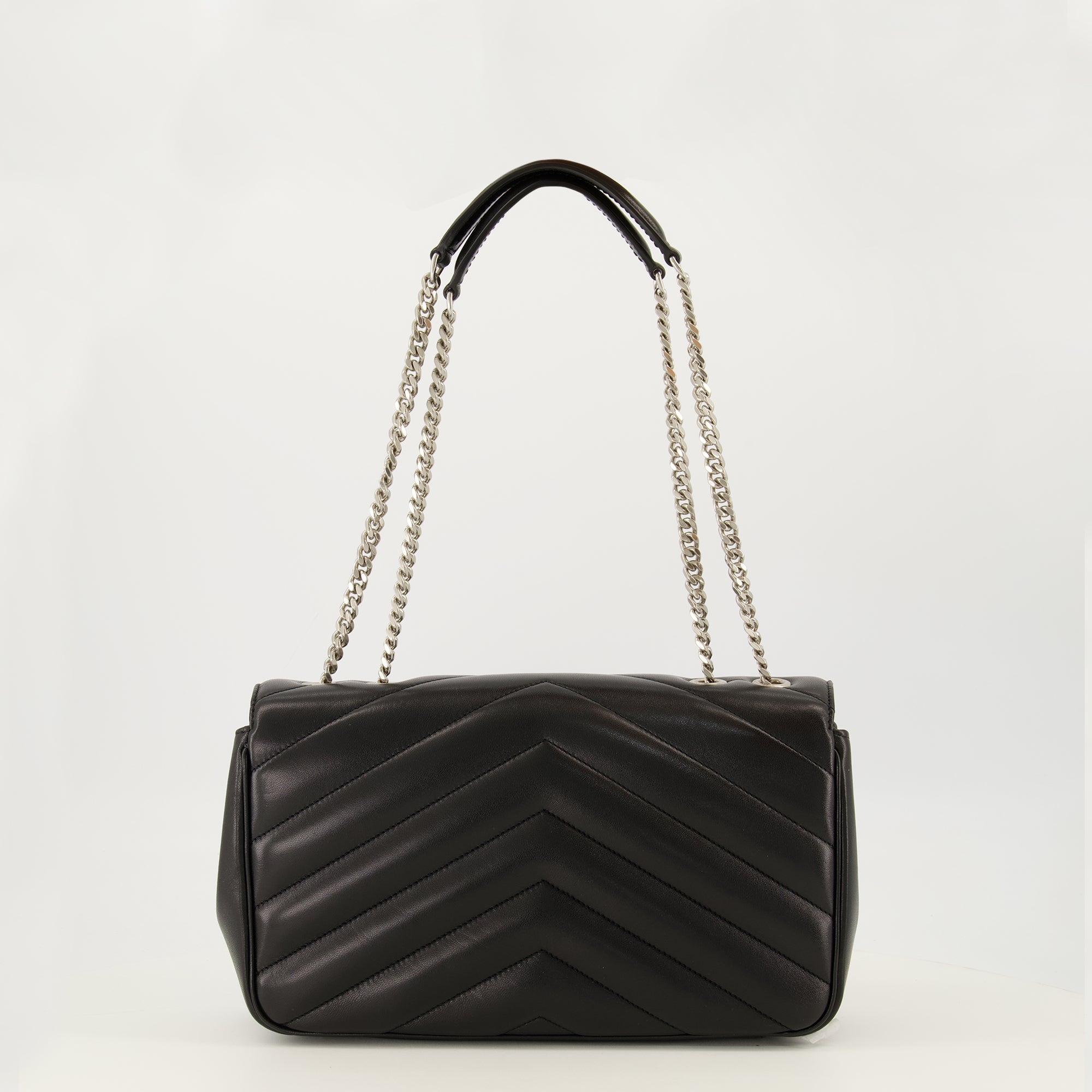 Sacs à main et épaule Sac Loulou medium en cuir noir Saint Laurent Noir Femme