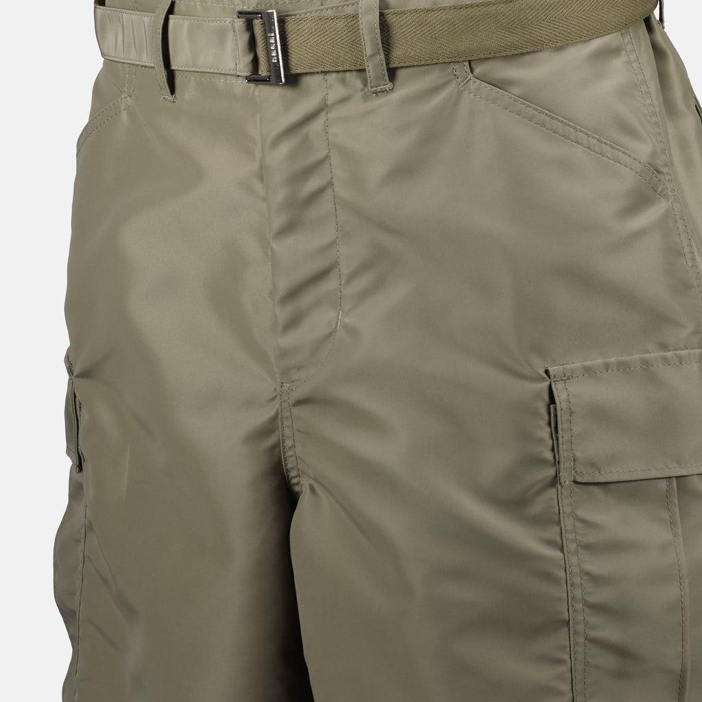 Shorts Short en nylon Sacai Kaki Homme