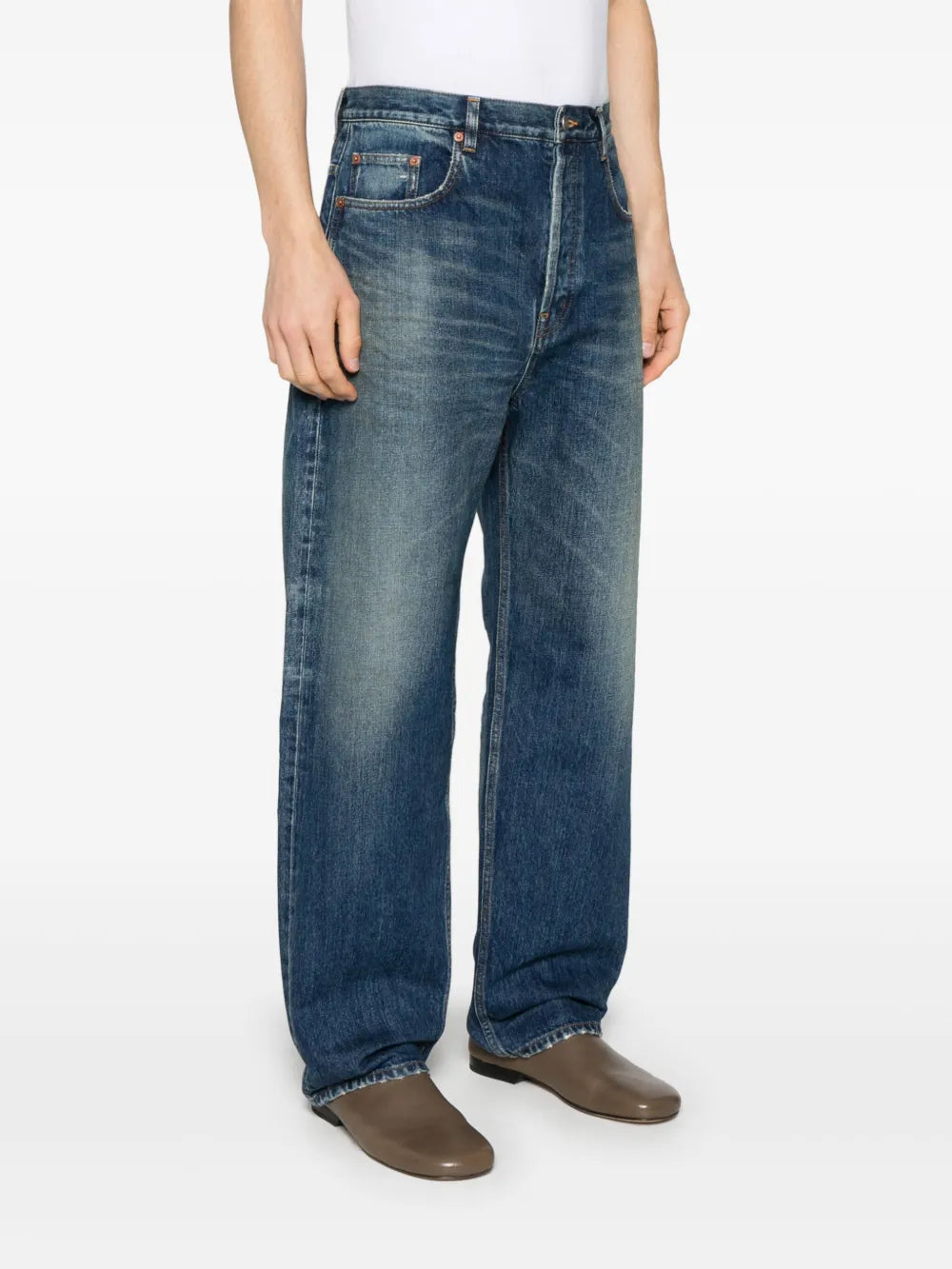 Pantalons Jeans taille haute Saint Laurent Bleu Homme