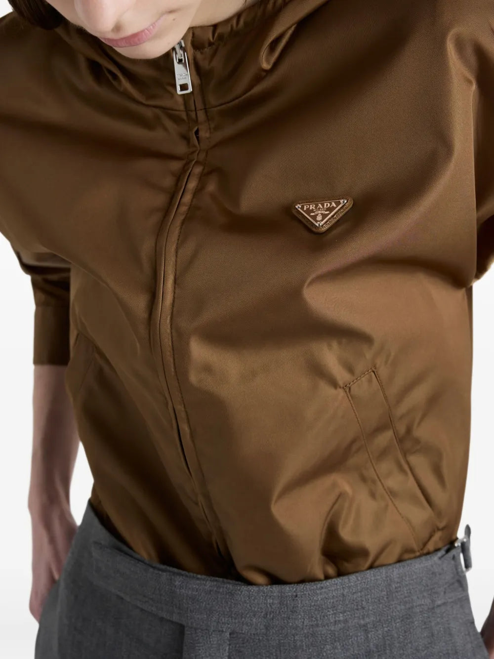 Vestes Veste en Re-Nylon Prada Marron Femme