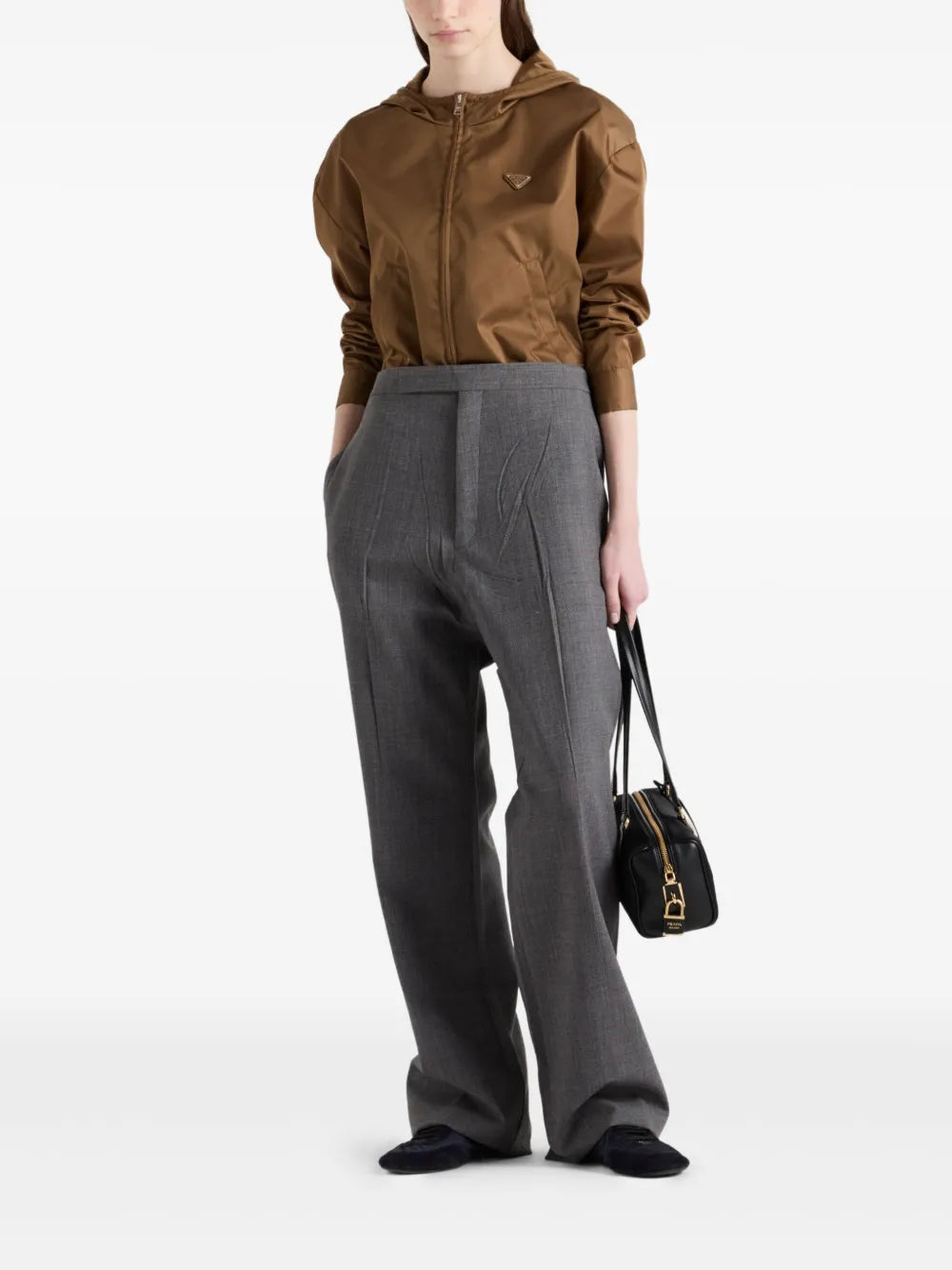 Vestes Veste en Re-Nylon Prada Marron Femme