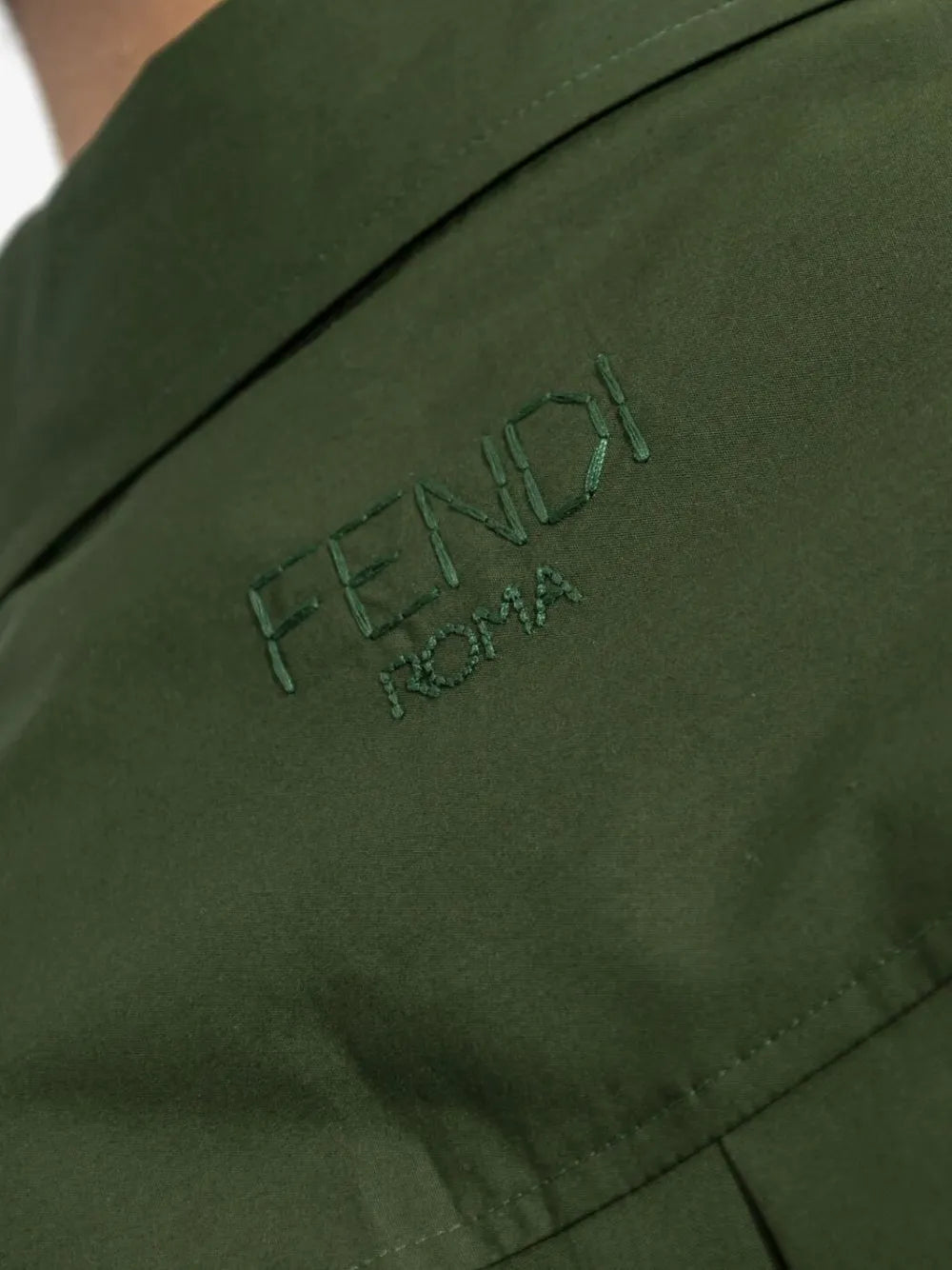 Chemises 면 셔츠 Fendi Kaki Homme