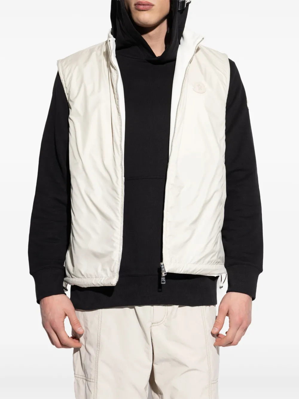 Vestes Gilet sans manches Moncler Blanc Homme