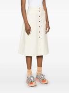 Faldas Falda con Botones Moncler Beige Femme