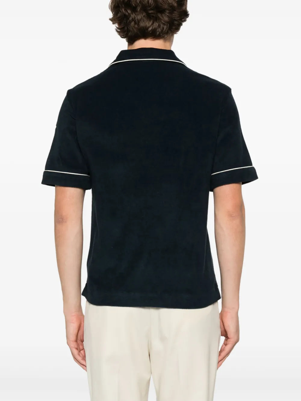 Polos Polo en coton éponge Moncler Bleu foncé Homme