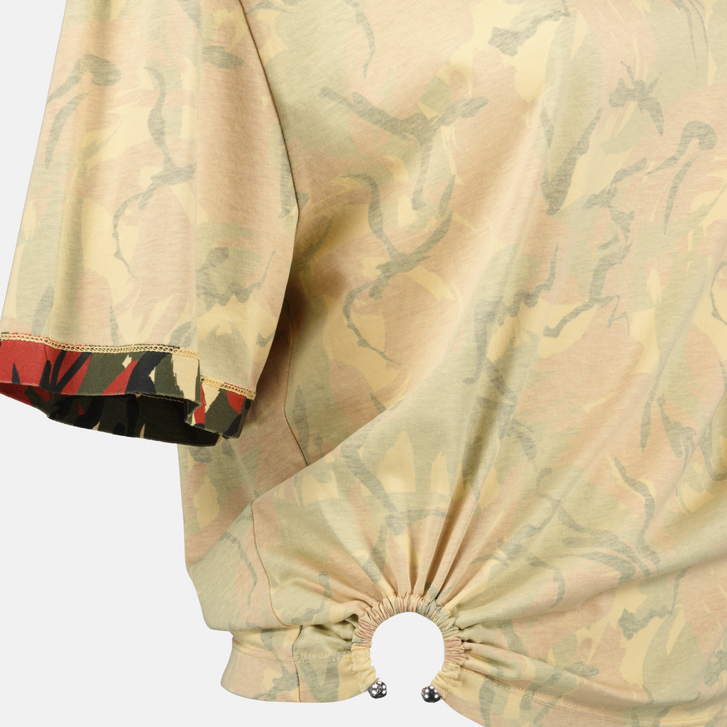 T-shirt T-Shirt Piercing Camouflage Rabanne Beige Femme