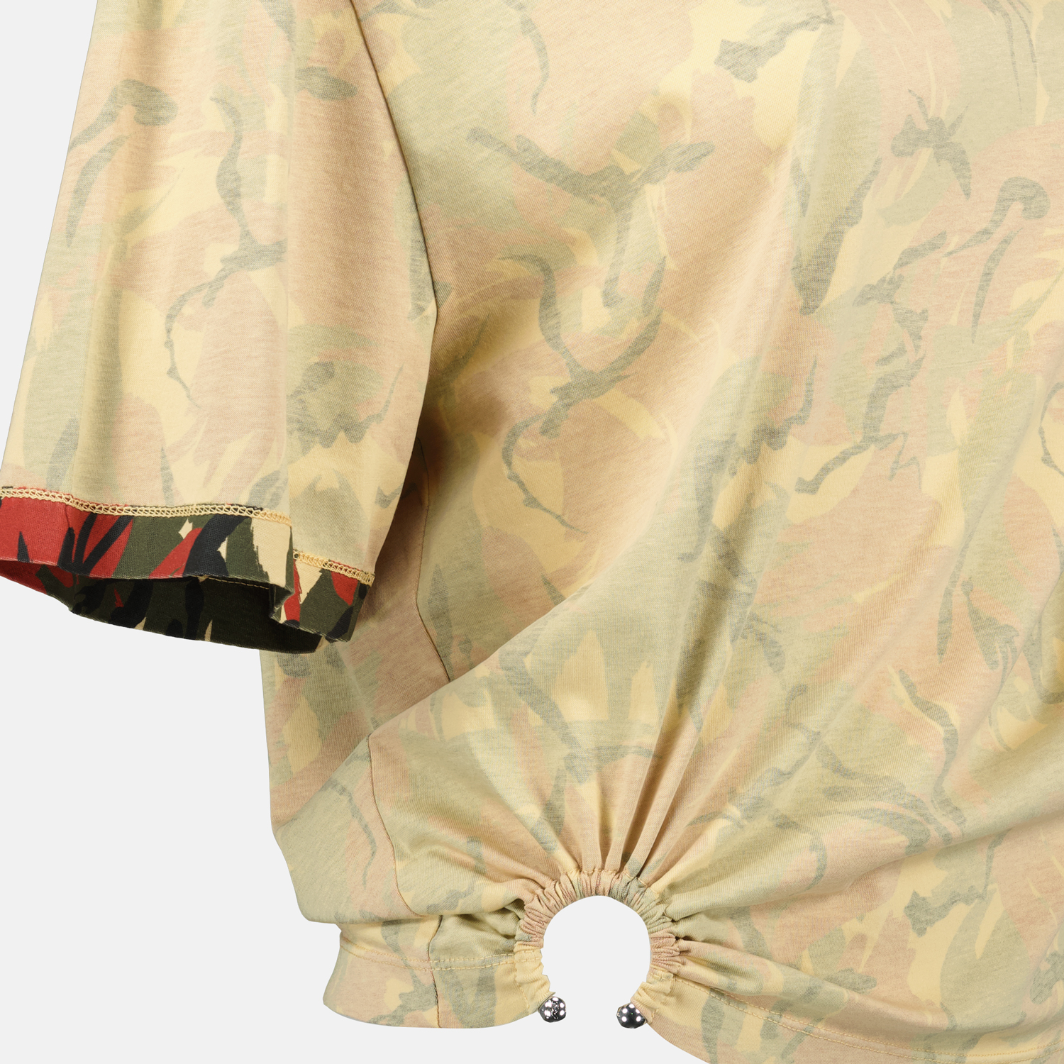 T-shirt T-Shirt Piercing Camouflage Rabanne Beige Femme