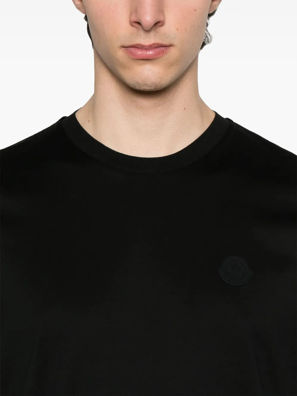 T-shirts T-shirt à logo vertcal Moncler Noir Homme
