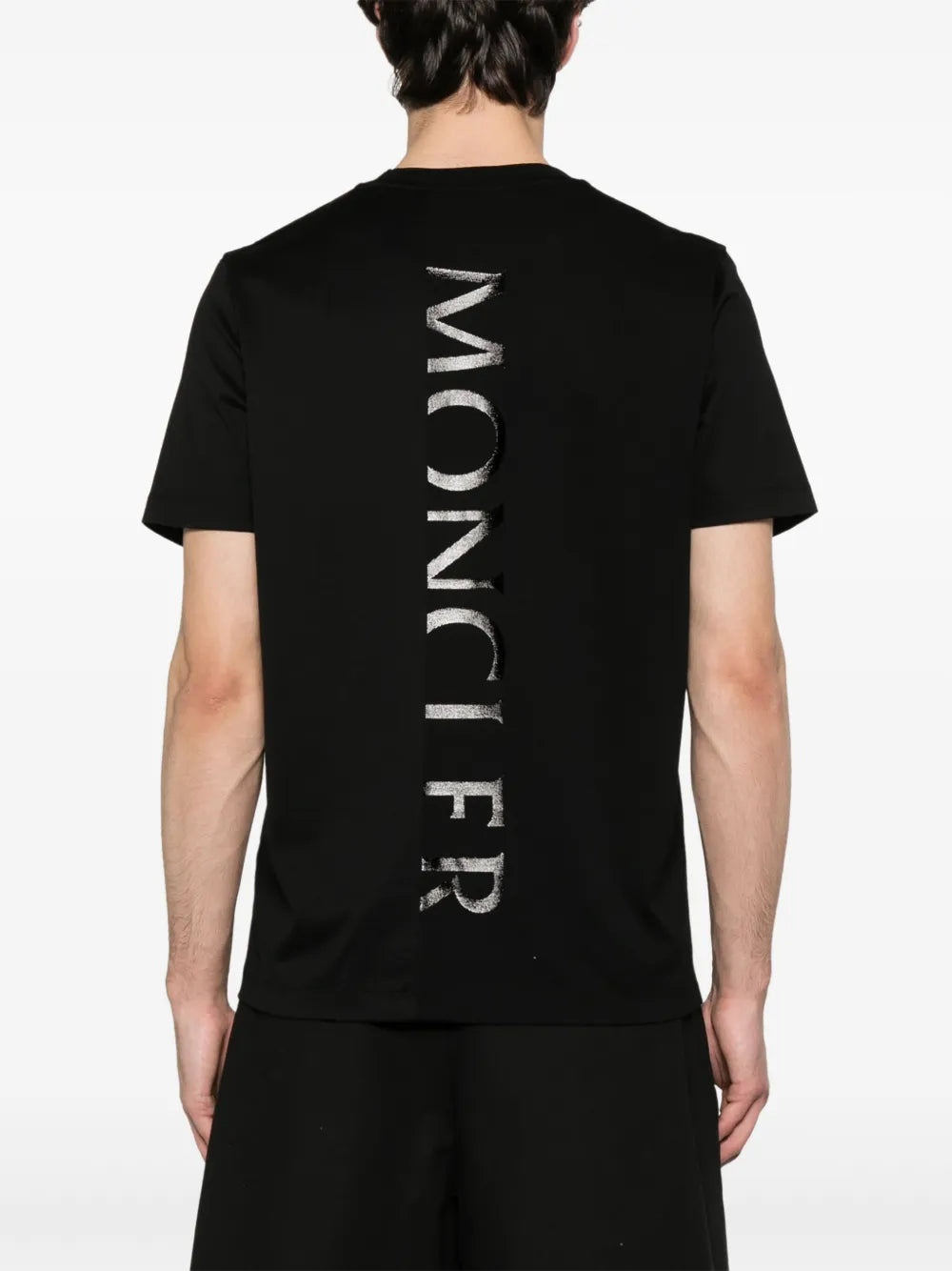 T-shirts T-shirt à logo vertcal Moncler Noir Homme