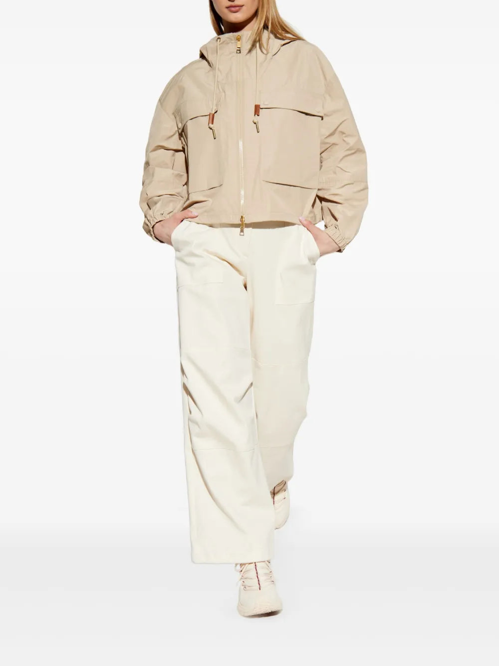 Coats Parka Sauvan Moncler Beige Femme