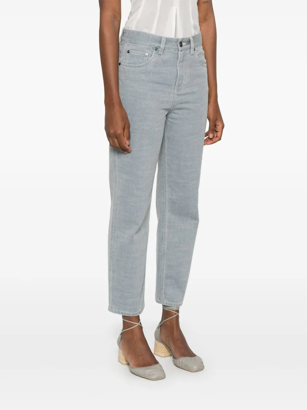 Pantalones Pantalones de mezclilla Fendi Gris Femme