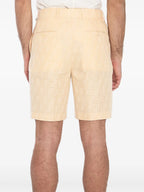Shorts Shorts de Lino Fendi Amarillo Homme