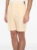 Shorts Shorts de Lino Fendi Amarillo Homme