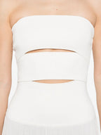 Image of the Bustier Split Dress by Christopher Esber for Women - Autumn-Winter 2025 - Detailed View_5