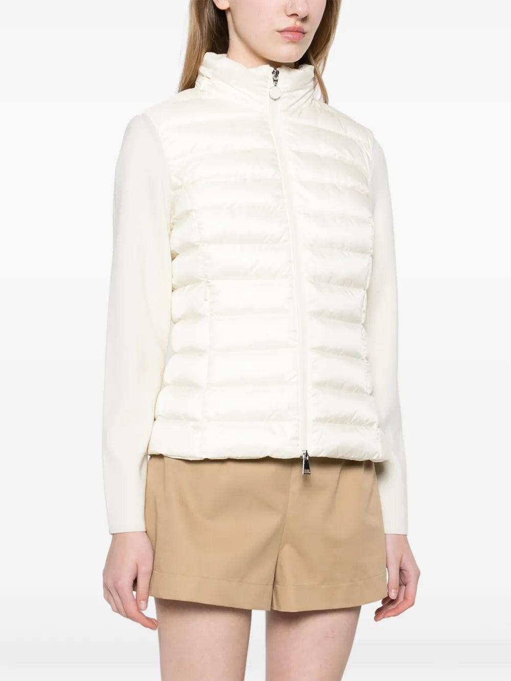 Vestes Veste bi-matière Moncler Blanc Femme