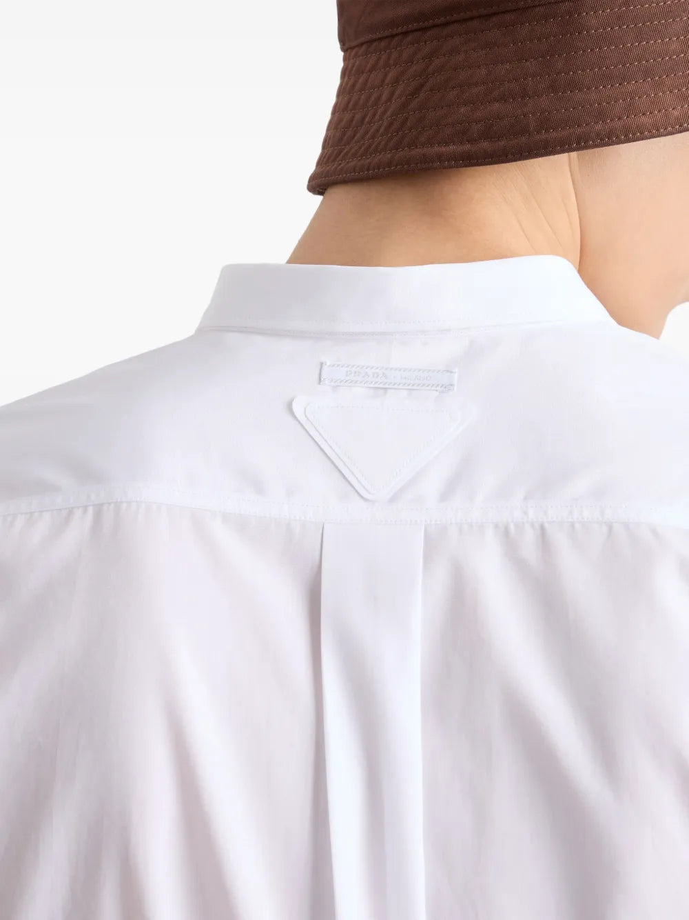 Chemises Chemise en coton Prada Blanc Homme