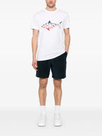 Shorts Pantaloni Corti in Cotone Spugna Moncler Blu scuro Homme