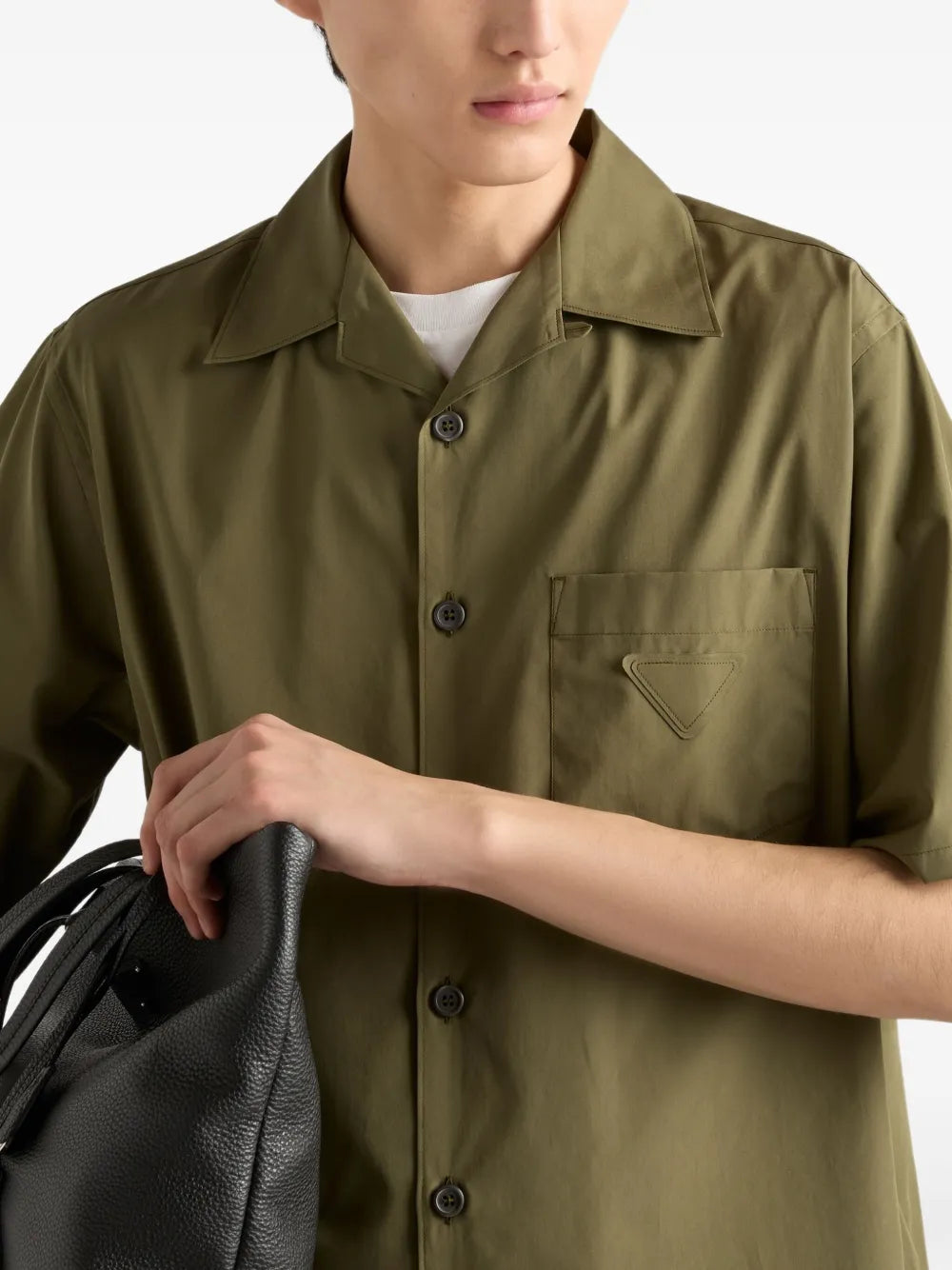 Hemden Hemd mit kurzen Ärmeln Prada Khaki Homme