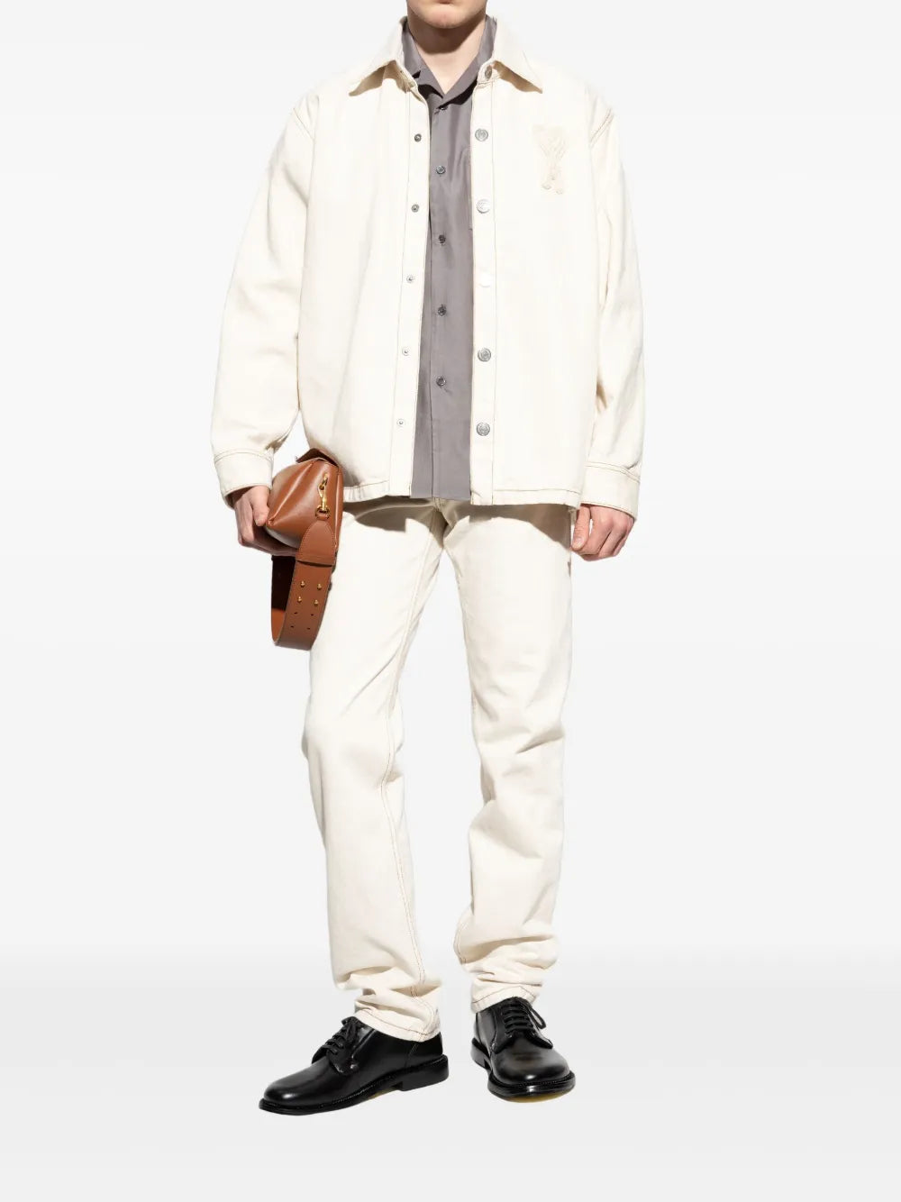 Pantalons Jeans en denim Ami PARIS Beige Homme