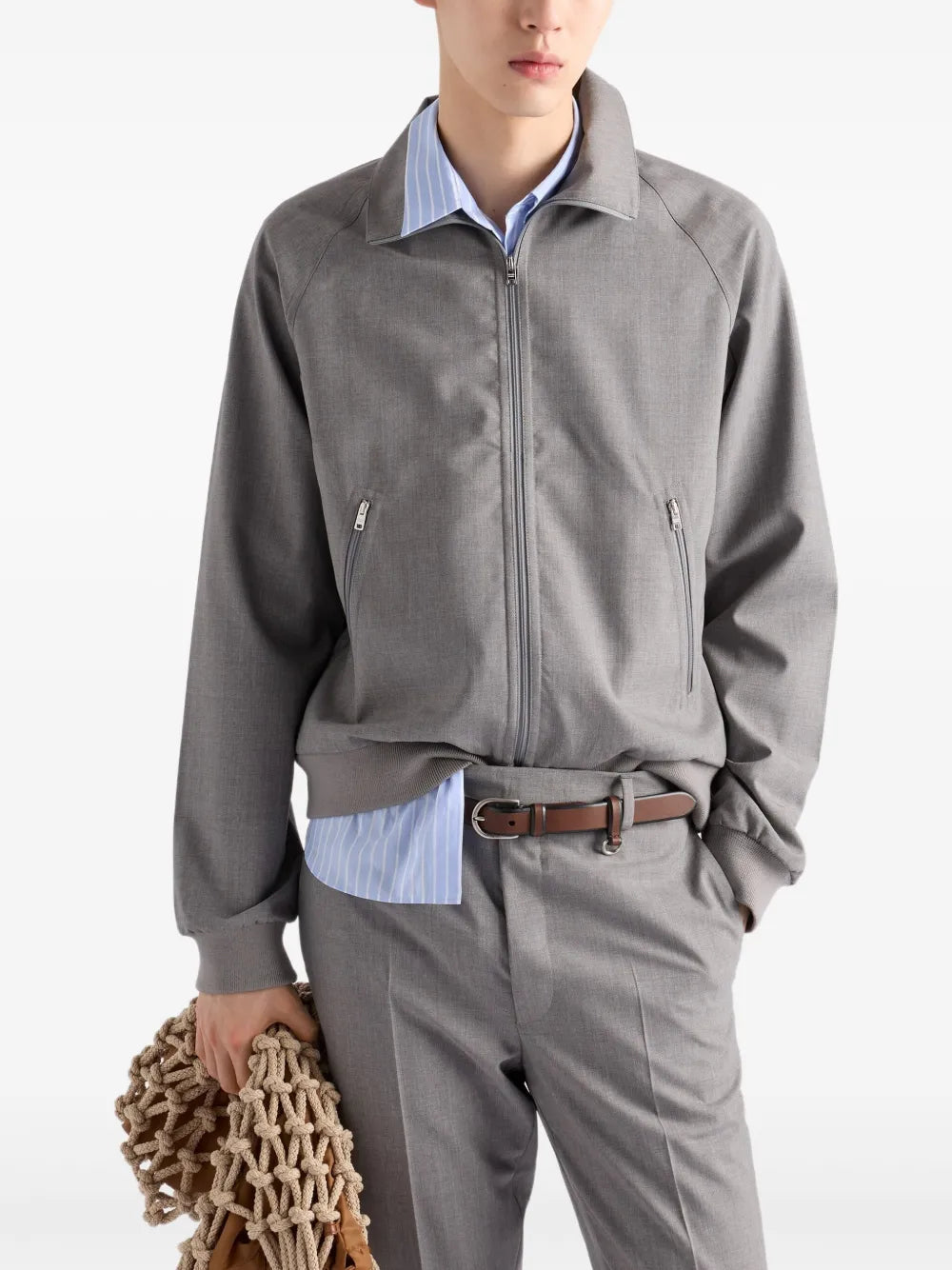 재킷 울 재킷 Prada 회색 Homme