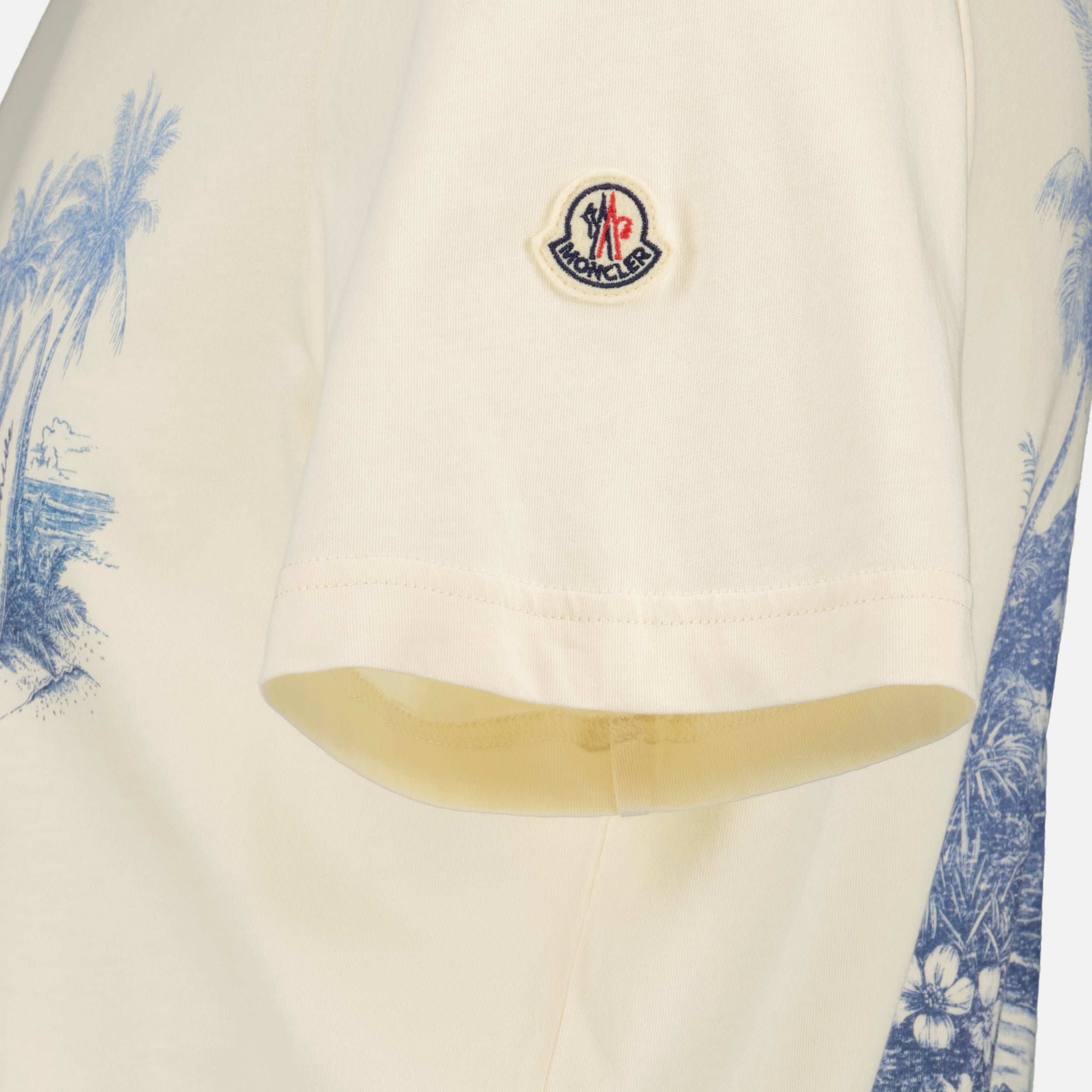 T-shirts T-Shirt Bege com Estampa Moncler Beige Homme