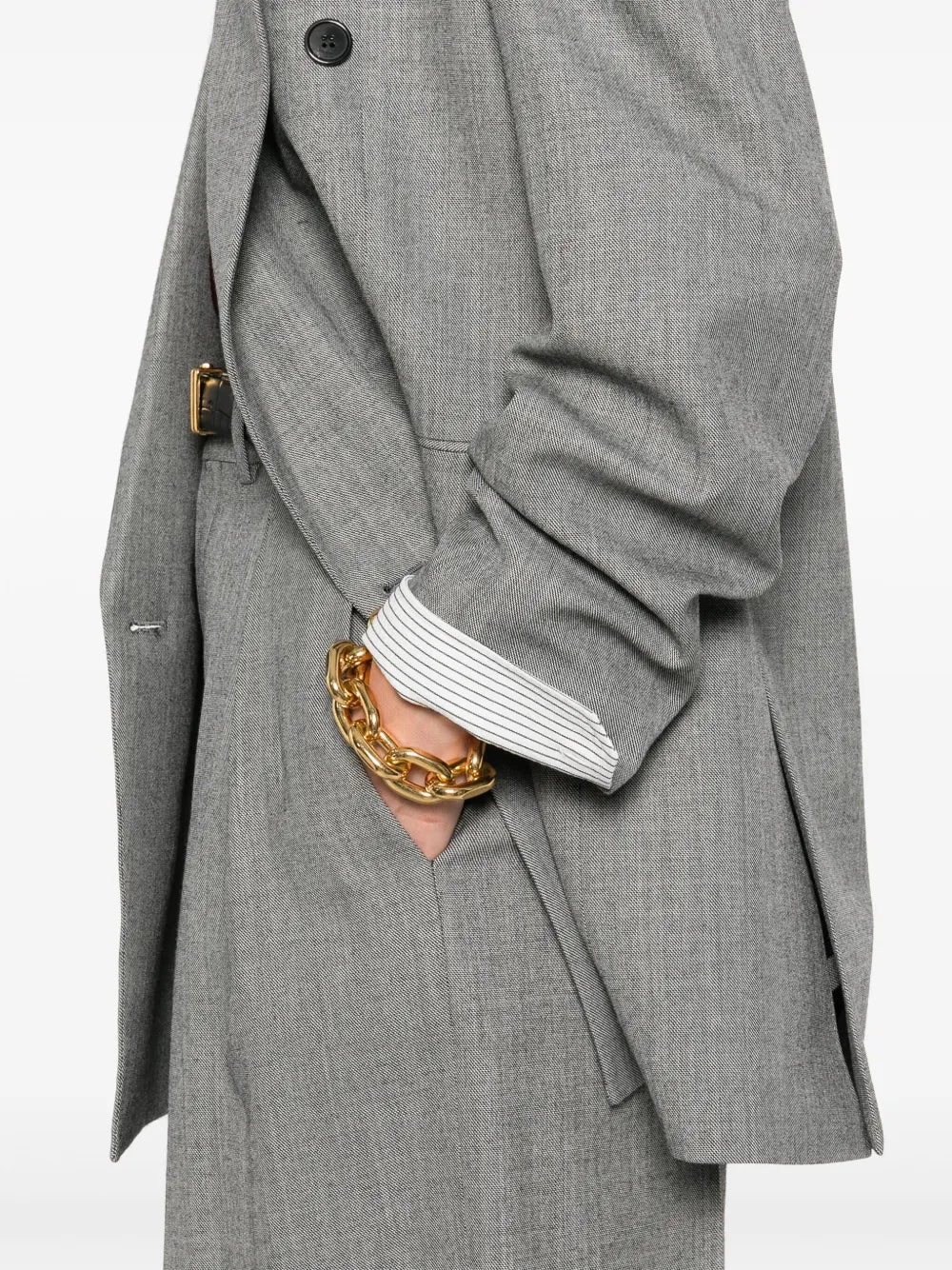 Vestes Blazer en laine Saint Laurent Gris Femme