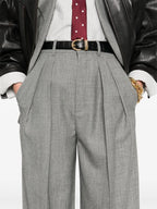 Pantalons Pantalon en laine Saint Laurent Gris Femme